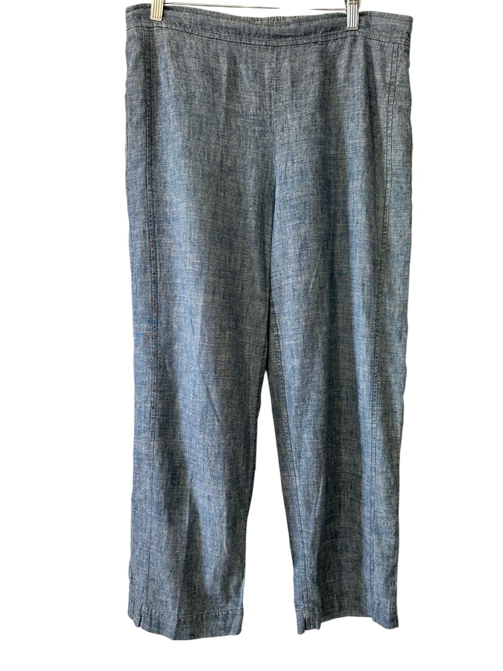 Eileen Fisher Women’s Blue Pull On Organic Cotton and Hemp Slim Pants- Medium